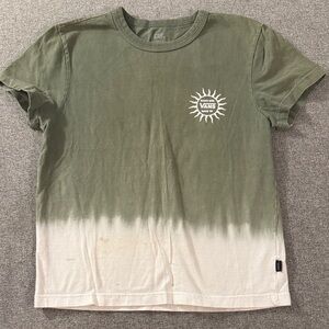 5/$15- Vans Green and White T-Shirt